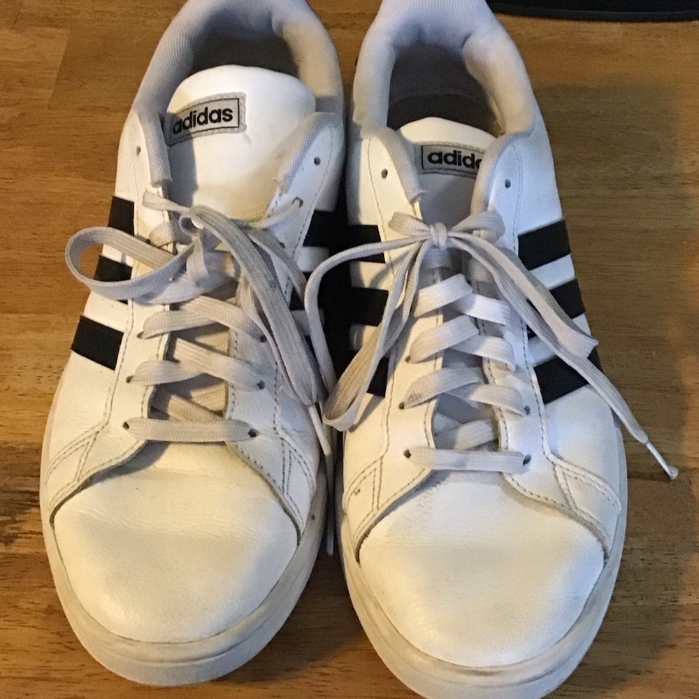 Adidas Men's Classic White and Black Sneakers